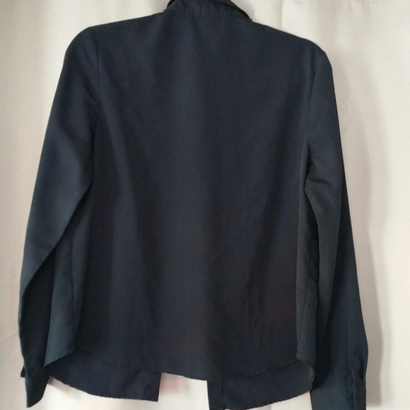 Final Price - Forever  21  Women's Black Collared Blouse w/Studs - Picture 3 of 3